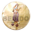 Natural Round 40mm mother of pearl   Handpainted BFJ5288P Shell Beads Shell Jewelry Hand Painted Pendant
