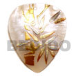 Natural Hammershell Shell Leaf Pendant