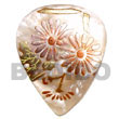 Natural Hammershell Shell Inverted Teardrop Pendant