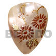 Natural Inverted Teardrop 45mm BFJ5293P Shell Beads Shell Jewelry Hand Painted Pendant