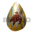 Natural Teardrop 45mm mother of pearl   BFJ5295P Shell Beads Shell Jewelry Hand Painted Pendant