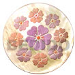 Natural Round 40mm mother of pearl   Handpainted BFJ5297P Shell Beads Shell Jewelry Hand Painted Pendant