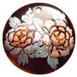 Natural Round 40mm Black Tab   BFJ5324P Shell Beads Shell Jewelry Hand Painted Pendant