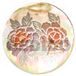 Natural Round 40mm mother of pearl   Handpainted BFJ5332P Shell Beads Shell Jewelry Hand Painted Pendant