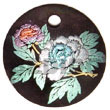 Natural Round 40mm hammer shell Velvet BFJ5335P Shell Beads Shell Jewelry Hand Painted Pendant