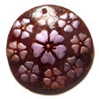 Natural Round 50mm Coco Nat. Brown   BFJ5381P Shell Beads Shell Jewelry Coco Pendant