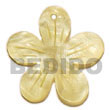 Natural 40mm Yellow Flower BFJ5382P Shell Beads Shell Jewelry Shell Pendant