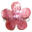 Natural 40mm Pink Flower Hammershell Pendants