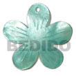 Natural 40mm Aqua Blue Flower BFJ5386P Shell Beads Shell Jewelry Shell Pendant