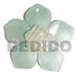 Natural 45mm Turquoise Hammershell Flower W/ Carved Hammershell