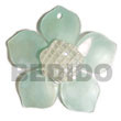 45mm Turquoise Hammershell Flower W/ Carved Hammershell