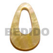 Natural MOP 30mm Teardrop W/ Center Hole Pendants