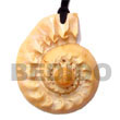 Natural Cone Melo Shell Pendants