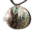 Natural Round Abalone Paua Shell 40mm Pendants
