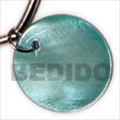 Natural 30mm Round Aqua Blue BFJ5426P Shell Beads Shell Jewelry Shell Pendant