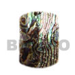 Natural Rectangular Dog Tag Paua BFJ5465P Shell Beads Shell Jewelry Shell Pendant