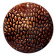 Natural round 40mm blacktab w/ handpainted design - bronze