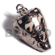 Natural Arabic cunos shell molten silver metal pendant