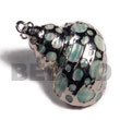 Natural Green Turbo Shell (approx. BFJ6302P Shell Beads Shell Jewelry Shell Pendant