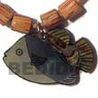 Natural Inlaid Fish Design Pendant