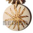 Natural Coco Pendant With Star Burning Design