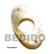 Natural mother of pearl Oblong  hole 34 Mm X 20 BFJ5010P Shell Beads Shell Jewelry Shell Pendant