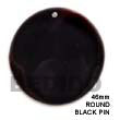 Natural Round Black Pin Pendant