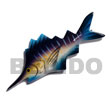 Natural Fish Hand Painted Wooden Refrigerator Fridge Door