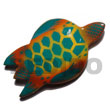 Natural Sea Turtle Hand Painted Wooden Refrigerator Fridge