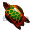 Natural Sea Turtle Hand Painted Wooden Refrigerator Fridge