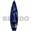 Natural Surfboard Hand Painted Wooden Refrigerator Fridge Door