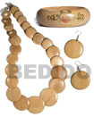 Natural Natural Natural Wood Jewelry Set With Top Coat Wooden Accessory Shell Products Shell Beads Shell Jewelry