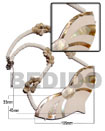 Natural choker / 4-5mm white clam w/ bonium shell