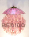 Natural Parisian Old Rose Capiz Shell Chandelier