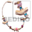 White Glass Beads W/ Luhuanus Fetish /dyed