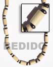 Natural Natural White Wood Tube Necklace